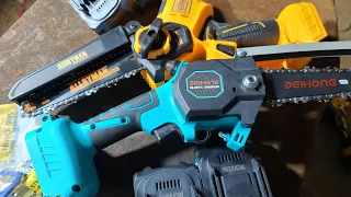 Bei & Hong Brushless/Alloyman Brushed 6" Mini Chainsaws Review/Comparison/Teardown