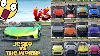 Koenigsegg jesko VS the world🌎|| part 1😱|| Extreme car driving simulator||