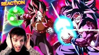 MA CHE ANIMAZIONI HANNO!?! 😱 REACTION a GOKU & VEGETA SSJ4 LIMIT BREAKER su DOKKAN BATTLE ITA