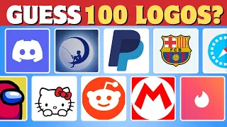 Guess the Logo in 3 seconds.|| Guess 100 Famous Logo.|| Logo Quiz 2024.