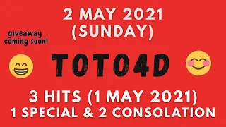 Foddy Nujum Prediction for Sports Toto 4D - 02 May 2021 (Sunday)