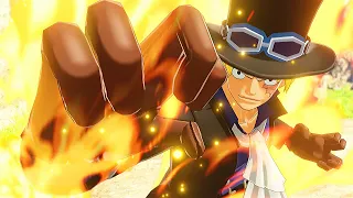 Sabo VS Akainu DLC Gameplay (Final Boss) - One Piece World Seeker