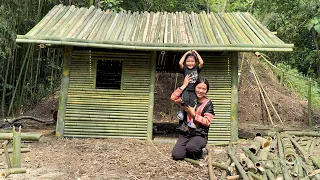 Single mother - and her son built a beautiful house together. daily life