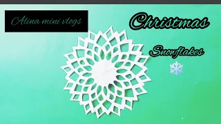 paper Snowflakes❄ | How to make snowflakes out of paper | Diy Christmas decorations idea