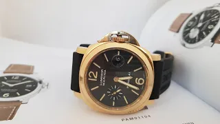 Брутальные лимитированные часы Panerai Luminor Marina Ref. OP 6580 в корпусе из желтого золота!