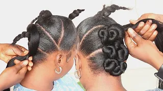she asked for a creative hairstyle / easy natural hairstyle /  nkemjeffrey