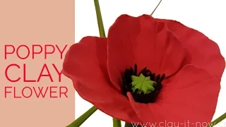 Easy Clay Poppy Flower Tutorial