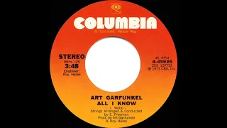 1973 HITS ARCHIVE: All I Know - Art Garfunkel (stereo 45--#1 A/C)