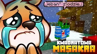 Skkf mnie OKRADŁ... W ŚWIĘTA... 😥 (Minecraft Kwadratowa Masakra)