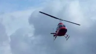 jet ranger coming into refuel