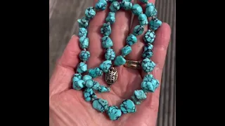 Vintage Chinese turquoise necklace #1965