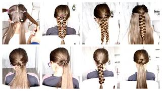 7 cute 3-MINUTE hairstyles for busy morning! Quick and easy hairstyles for school!