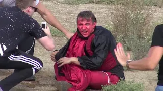 Insane Bull Fight Challenge Jaw Broken!!!