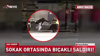 Sokak ortasında bıçaklı saldırı