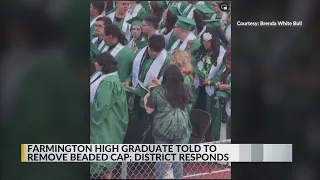 Farmington High School graduate told to remove Native American beaded graduation cap