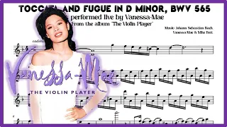 Vanessa-Mae: "Toccata & Fugue In D Minor (Encore)". Violin Sheet Music/Partitura 🎻🎶
