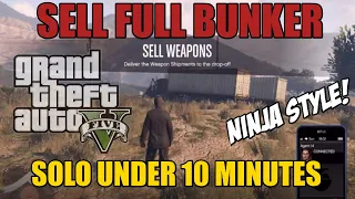 Ninja Selling Full Bunker Stock Solo | HOW TO SELL BUNKER STOCK SOLO GTA 5