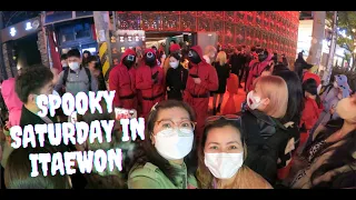 4K | ITAEWON HALLOWEEN FESTIVAL 2021 SEOUL KOREA with SQUID GAME