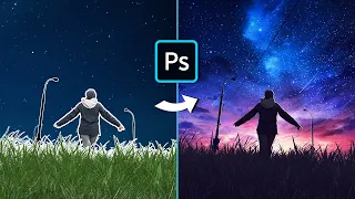 Anime sunset - Photoshop manipulation - Speed art tutorial