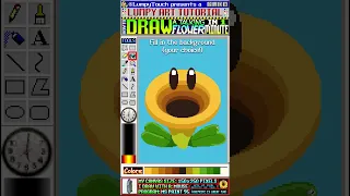 Draw a Talking Flower! 1 MINUTE Art Tutorial! (Mario Wonder) #shorts