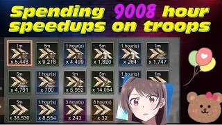 Spending 9008 h speedups on troops | SvS training stage | State of Survival 全面屍控 | by AKO