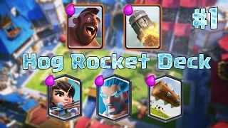 RAKÉTAAAA?! + Super Magical ládanyitás | Hog Rocket Deck #1-2 | Clash Royale Magyarul