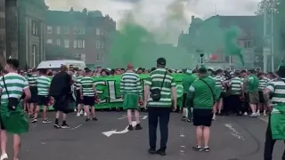 Celtic fans on way to Scottish Cup Final