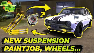 NEW SUSPENSION, PAINTJOB and WHEELS! Satsuma LX Tuning | My Summer Car #49