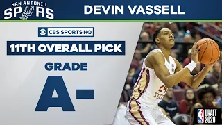 San Antonio Spurs select Devin Vassell with the 11th overall pick | 2020 NBA Draft | CBS Sports HQ