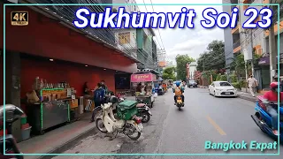 Bangkok Sukhumvit Soi 23 🇹🇭 Thailand 4K Soi Cowboy and Quiet Residential street