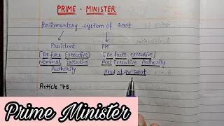 Prime Minister || lec.36 || Handwritten notes || Indian Polity || An aspirant !