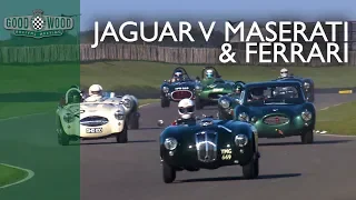 D-Types and C-Types battle Maserati and Ferrari | Freddie March Memorial Trophy practice