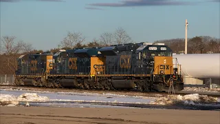 CSX SD23T4's #1721 & 1727 on the Waterville Subdivision - L070w & L071e - 2/8 & 2/9 (2024)