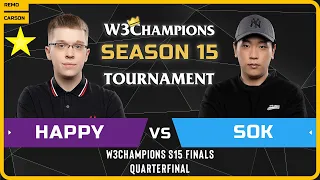 WC3 - [UD] Happy vs Sok [HU] - Quarterfinal - W3Champions S15 Finals