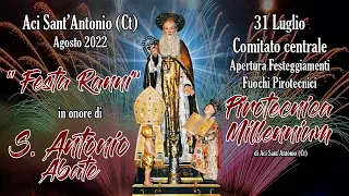 ACI SANT'ANTONIO - "FESTA RANNI" S. ANTONIO ABATE 2022 - USCITA dei CEREI (Daylight Show)