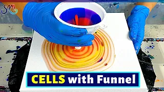 CELLS Explosion! Funnel Pour with Ripple Effect | Fluid Art | Acrylic Pouring Cells