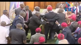 Uganda MPs engage presidential guard, exchange blows over age limit