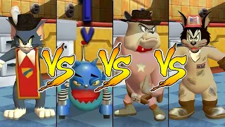 Tom and Jerry in War of the Whiskers Tom Vs Spike Vs Butch Vs Robot Cat (Master Difficulty)