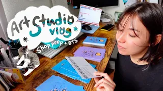 Artist Studio Vlog ♡ Prepping for My First Art Shop Opening (Part 1)