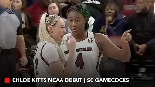 Chloe Kitts with 10 PTS, 7 REB in her FIRST game alongside South Carolina Gamecocks & Aliyah Boston