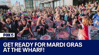 DC residents prepare to celebrate Mardi Gras at the Wharf