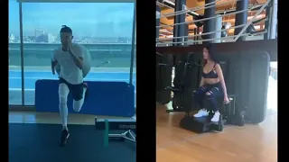 Cristiano Ronaldo and Georgina Rodriguez training home, gym and outdoors