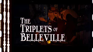 The Triplets of Belleville (2003), 35mm film trailer, flat hard matte 1.85 ratio