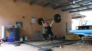 EMOM Snatch high pull, power snatch, OHS 15min