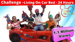 Challenge - Living On Car Bed - 24 Hours | Ramneek Singh 1313 | RS 1313 VLOGS