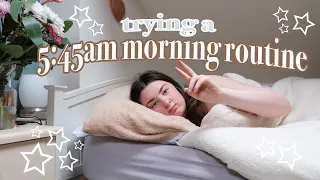 5:45AM MORNING ROUTINE | trying an early productive morning routine