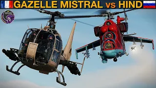 Mi-24P Hind vs SA342 Gazelle Mistral: Missile Dogfight | DCS