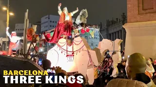 Cabalgata de Reyes Magos 2024 Barcelona | Three Kings Parade in Spain (Raining!)