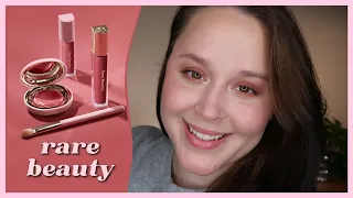 RARE BEAUTY STAY VULNERABLE REVIEW | Nearly Mauve Cream Blush, Liquid Eyeshadow, and Glossy Lip Balm