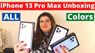 iPhone 13 Pro Max ALL Colors: Sierra Blue, Gold, Graphite & Silver Unboxing